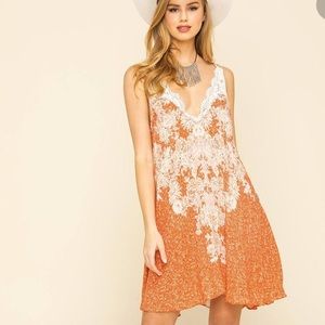 NWT Free People Morning Sun Slip dress, S, Cayenne